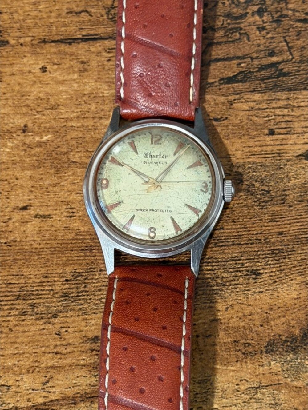 Vintage Charter 21 Jewels Shock Protected Mechanical Men's Watch P73 Mvt